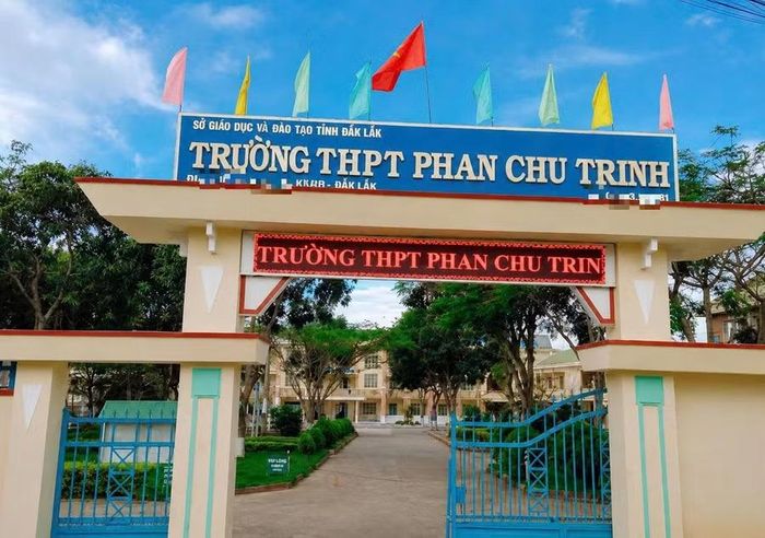 Điểm thi Trường THPT số 1 Phan Chu Trinh. Ảnh: congly.vn