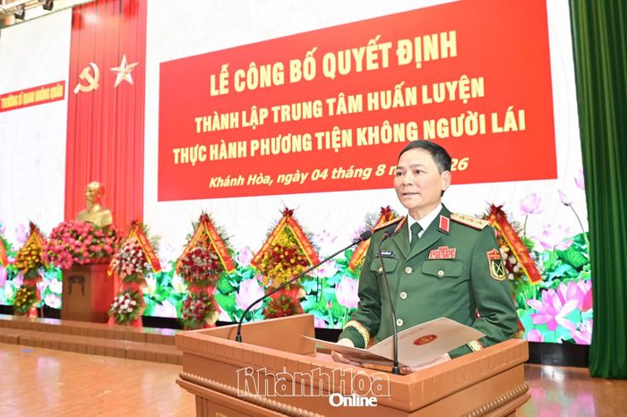 Thượng tướng Phạm Trường Sơn phát biểu chỉ đạo tại buổi lễ.