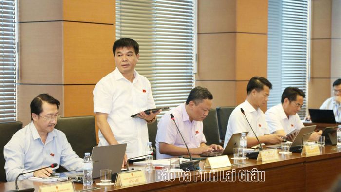 Đại biểu Nguyễn Hữu Toàn - Phó Chủ nhiệm Ủy ban Kinh tế và Tài chính của Quốc hội phát biểu ý kiến tại phiên thảo luận tổ.