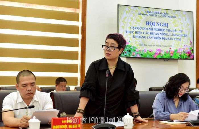 Đại diện nhà đầu tư phát biểu tại hội nghị.