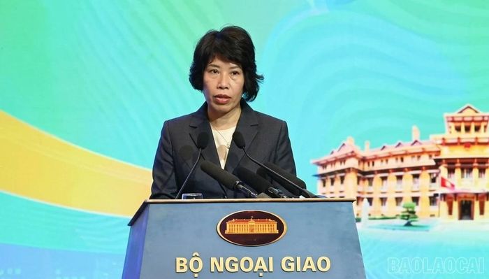 Các đại biểu phát biểu tham luận tại phiên họp.