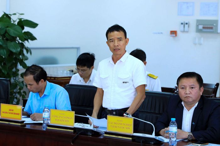 Đại diện Công ty Cổ phần Đại Kim Sơn thẳng thắn chia sẻ những khó khăn và bày tỏ mong muốn lãnh đạo tỉnh Lâm Đồng quan tâm, tháo gỡ vướng mắc để doanh nghiệp tiếp tục hoạt động