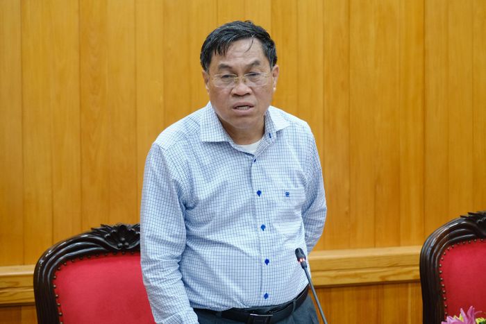 Đồng chí Võ Ngọc Hiệp, Tỉnh ủy viên, Phó Chủ tịch UBND tỉnh phát biểu kết luận buổi làm việc