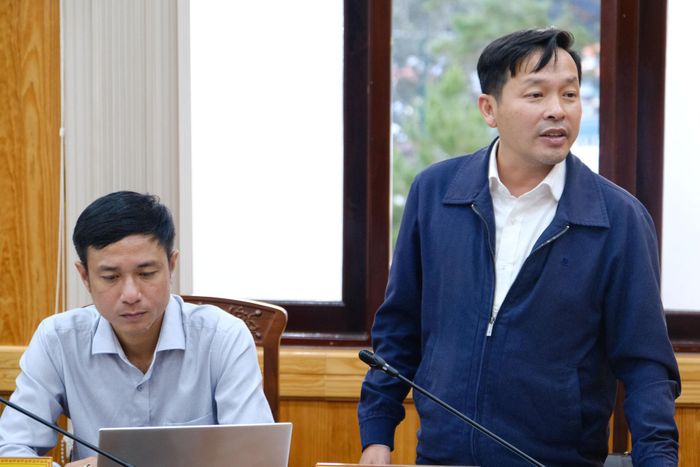 Ông Dương Minh Châu, Phó Giám đốc Sở Tài chính phát biểu tại buổi làm việc