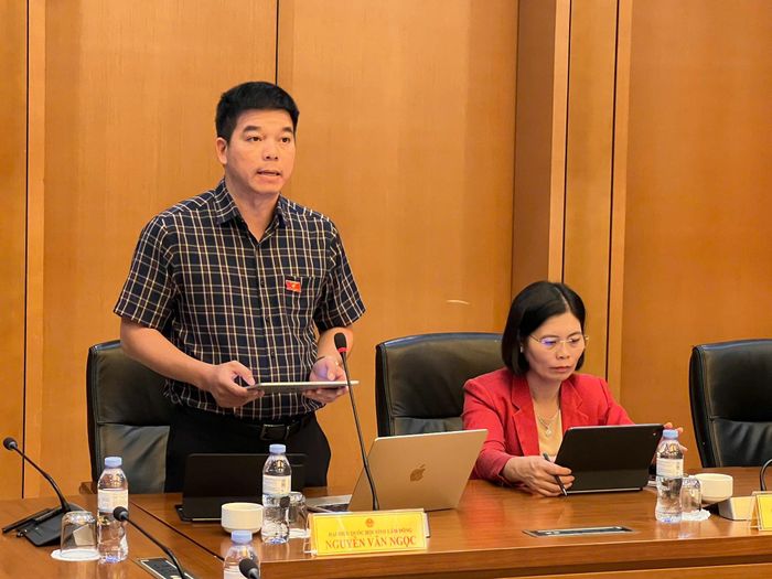 ĐBQH tỉnh Lâm Đồng Nguyễn Văn Ngọc phát biểu tại phiên họp