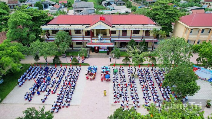 Quang cảnh Trường THCS Triệu Thành hôm nay - Ảnh: N.T