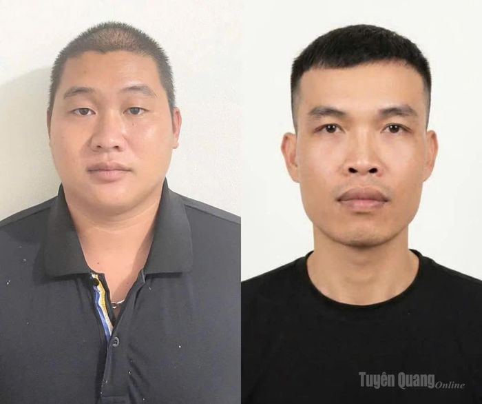 Từ trái qua phải là hai đối tượng: Hoàng Văn Hiến và Vũ Trọng Thoại.