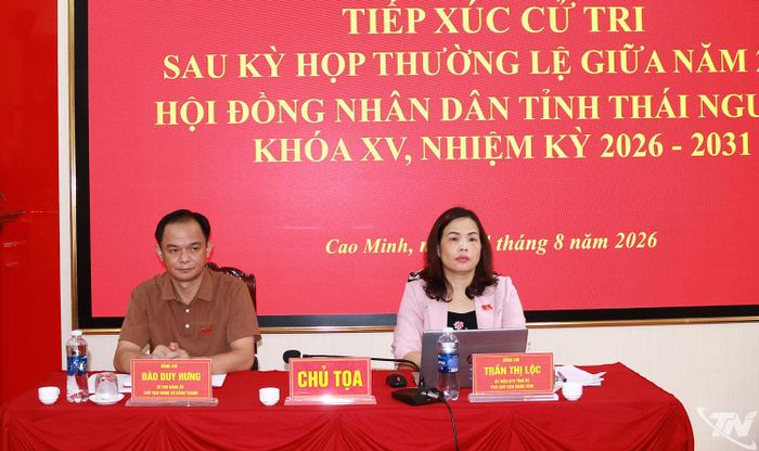 Tổ đại biểu số 6 HĐND tỉnh tiếp xúc cử tri xã Cao Minh.