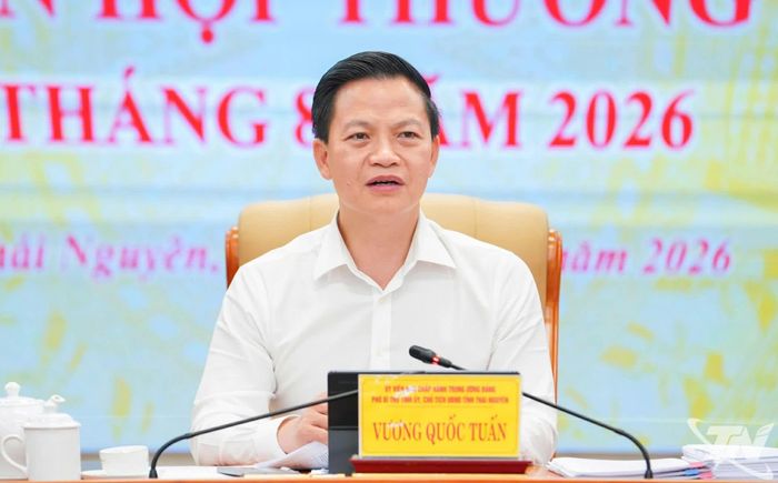 Đồng chí Vương Quốc Tuấn, Ủy viên Ban chấp hành Trung ương Đảng, Phó Bí thư Tỉnh ủy, Chủ tịch UBND tỉnh chủ trì Phiên họp