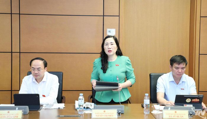 Đại biểu Nguyễn Thị Thủy góp ý về dự thảo Nghị quyết thí điểm cơ chế, chính sách đặc thù xử lý vi phạm liên quan đến kinh tế nhà nước, kinh tế tư nhân và ứng dụng khoa học công nghệ, chuyển đổi số.
