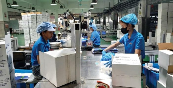 Đóng gói hàng xuất khẩu của doanh nghiệp tại KCN Phong Điền. Ảnh: Minh Văn