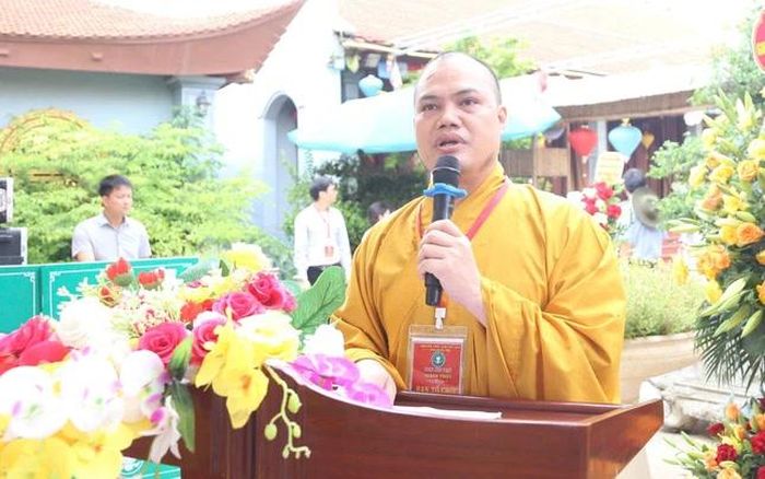 Đại đức Thích Thanh Diễn phát biểu