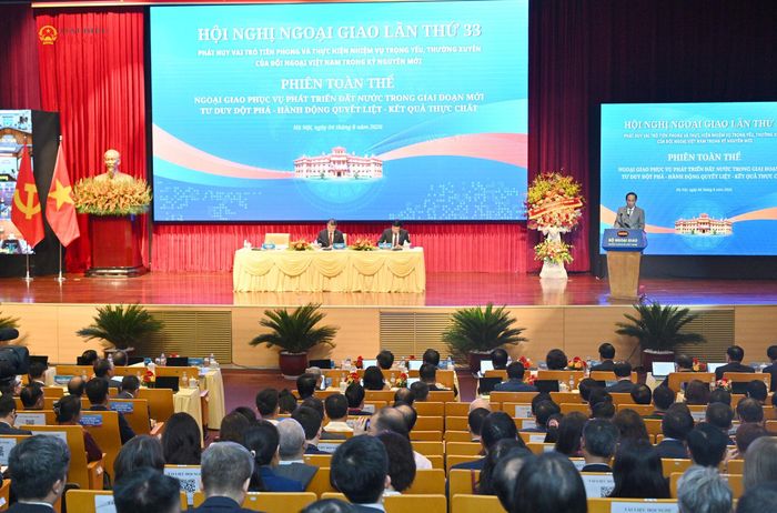 Bộ trưởng Bộ Ngoại giao Lê Hoài Trung phát biểu tại Hội nghị