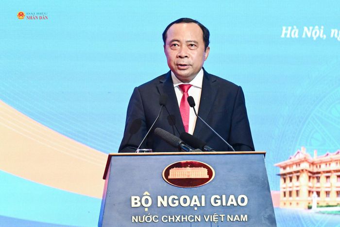 Bộ trưởng Bộ Khoa học và Công nghệ Vũ Hải Quân phát biểu tại Hội nghị