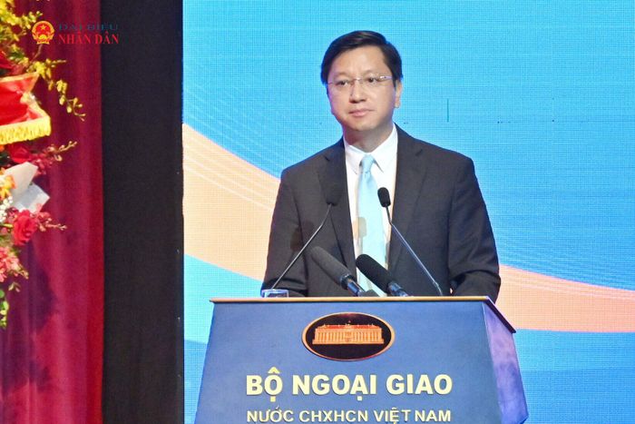 Đại sứ Việt Nam tại Trung Quốc Phạm Thanh Bình phát biểu tại Hội nghị