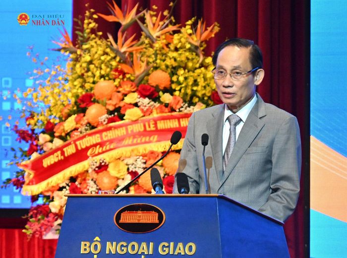 Bộ trưởng Bộ Ngoại giao Lê Hoài Trung phát biểu tại Hội nghị