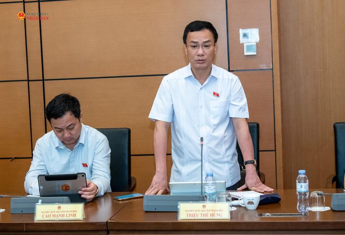 ĐBQH Triệu Thế Hùng (Thanh Hóa) phát biểu. Ảnh: Lâm Hiển