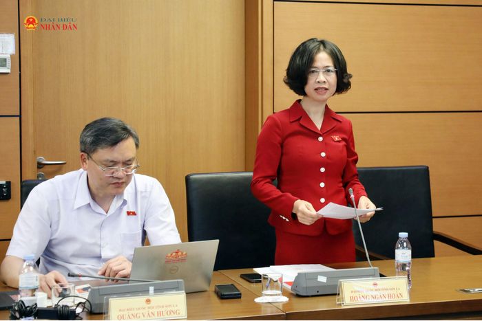 ĐBQH Hoàng Ngân Hoàn (Sơn La) phát biểu