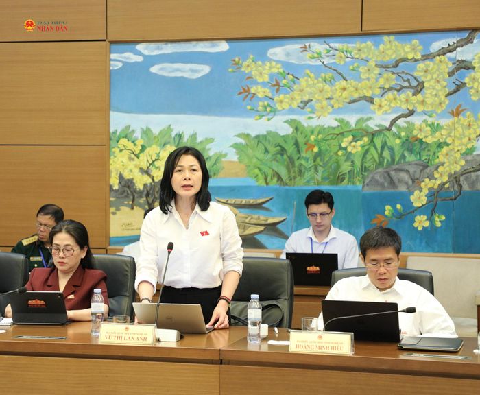 ĐBQH Vũ Thị Lan Anh (Nghệ An) phát biểu