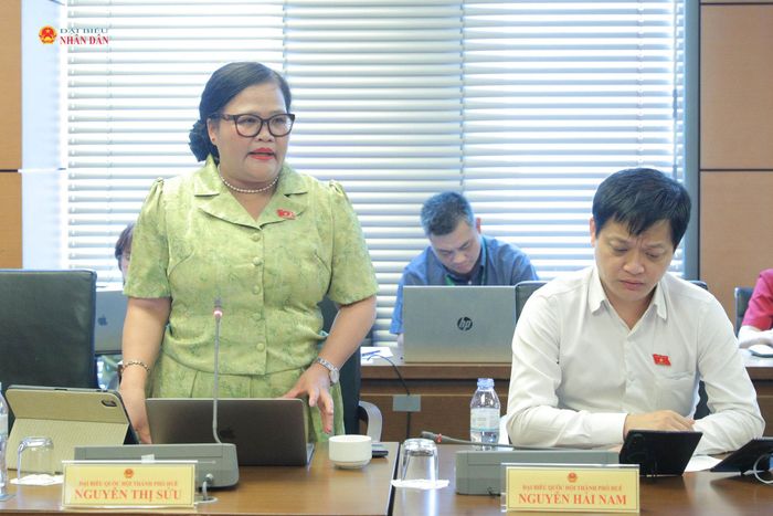 ĐBQH Nguyễn Thị Sửu (TP. Huế) phát biểu