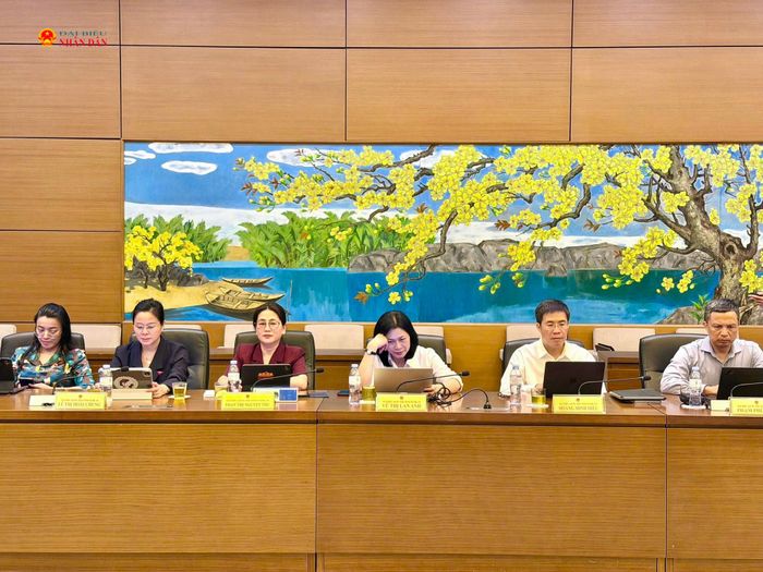 Các ĐBQH tham dự phiên thảo luận tổ