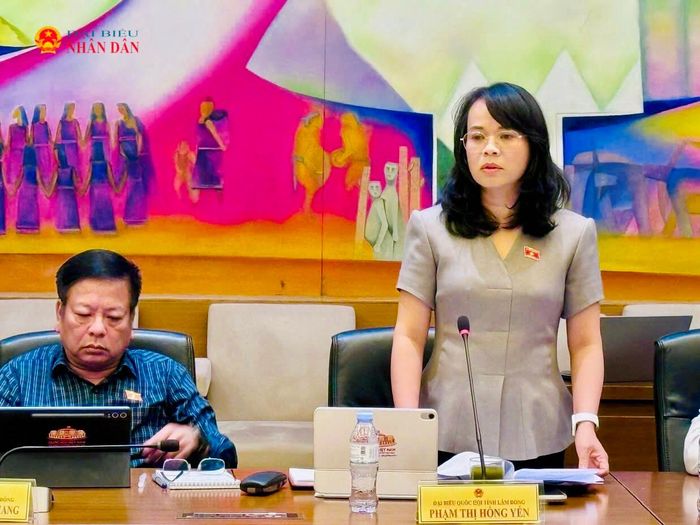 ĐBQH Phạm Thị Hồng Yến (Lâm Đồng) phát biểu
