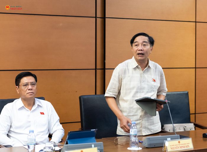 ĐBQH Nguyễn Minh Sơn (Đồng Tháp) phát biểu. Ảnh: Mạnh Hưng