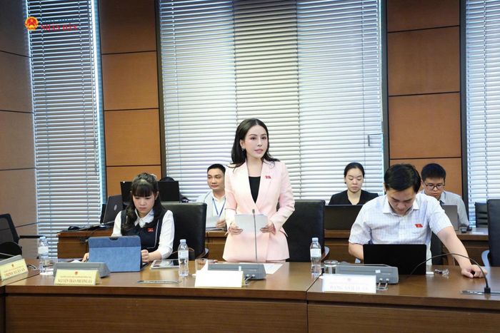 ĐBQH Lê Nữ Thùy Dương (TP. Đồng Nai) phát biểu thảo luận