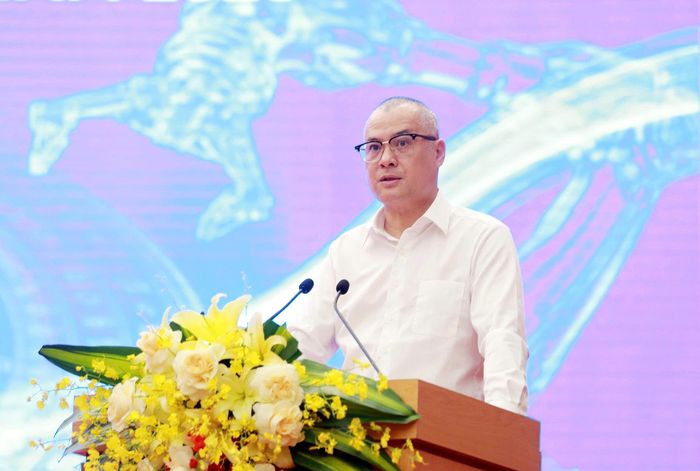 Bí thư Tỉnh ủy Phú Thọ Phạm Đại Dương phát biểu tại hội nghị.