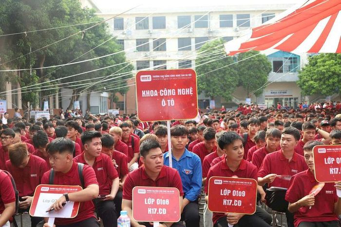 Hơn 3.000 tân sinh viên nhập học Trường Cao đẳng Công nghệ cao Hà Nội. Ảnh: Trường Cao đẳng Công nghệ cao Hà Nội