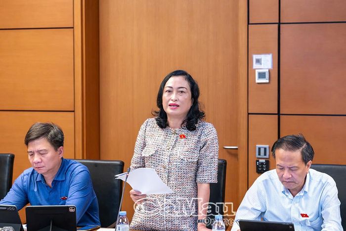 Đại biểu Trần Thị Hoa Ry phát biểu tại phiên thảo luận.