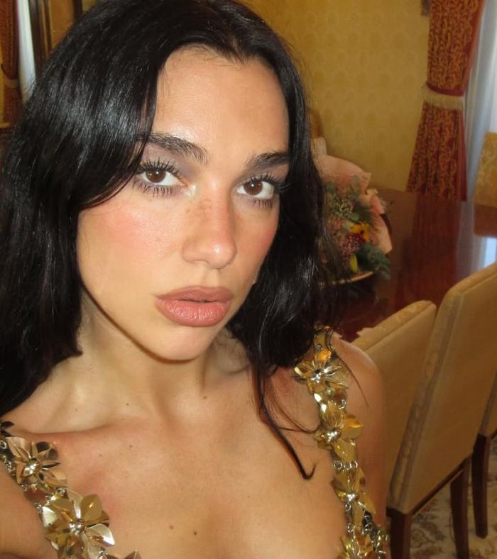 Dua Lipa trở thành tâm điểm tại Sunny Hill Festival 2026 với thiết kế váy xuyên thấu ánh kim (Ảnh: IGNV)