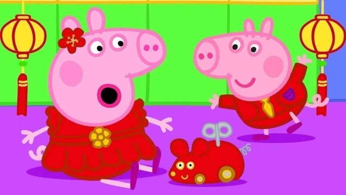 Cảnh trong phim Wolfoo có sự tương đồng với Peppa Pig.