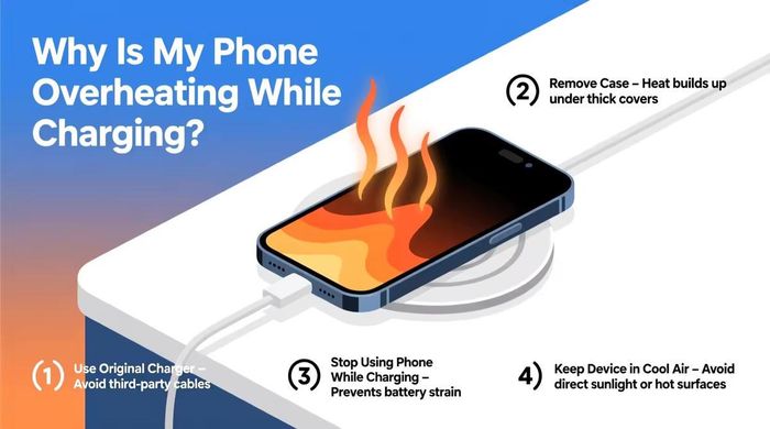 Nhiệt lượng phát sinh từ pin, bộ xử lý và mạch sạc có thể tích tụ, khiến nhiệt độ thiết bị tăng cao. Ảnh: Alibaba