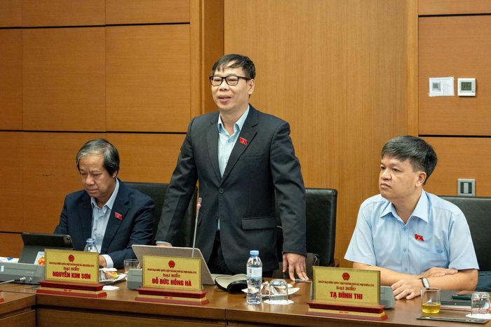 Đại biểu Đỗ Đức Hồng Hà tham gia thảo luận. Ảnh: Như Ý
