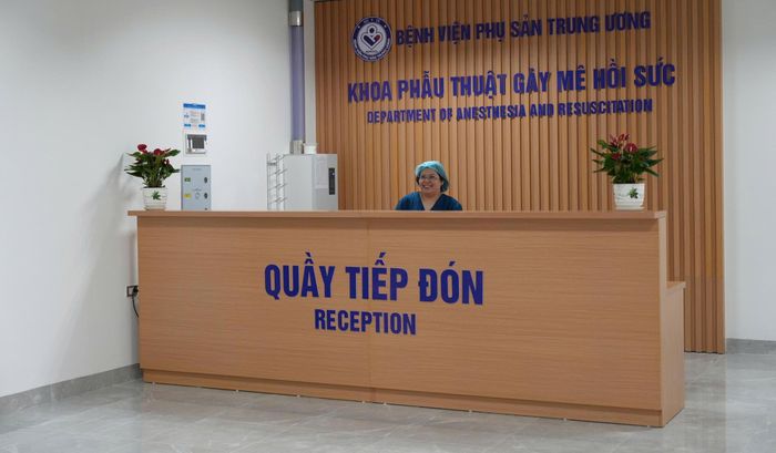 Khu vực quầy tiếp đón khang trang. Ảnh:BVCC