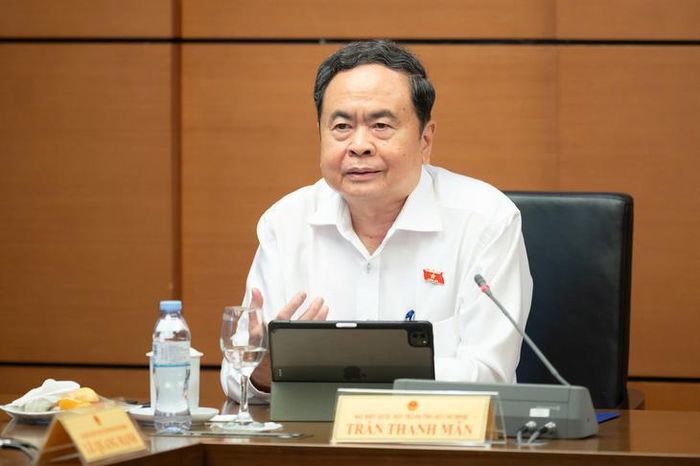 Chủ tịch Quốc hội Trần Thanh Mẫn phát biểu. Ảnh: Media Quốc hội