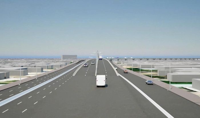  Trong đó, khoảng 3,5 km từ ngã tư Bình Triệu đến Bình Phước được xây đường trên cao (cầu cạn) giữa tuyến với quy mô 4 làn xe; hai bên là đường song hành, đảm bảo tổng chiều rộng khai thác 10-14 làn xe. 