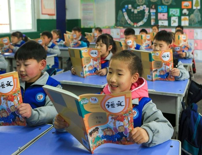  Học sinh tiểu học tại Trung Quốc. Ảnh: China Daily. 