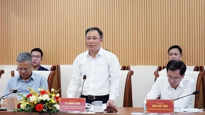 Giám đốc Bảo hiểm xã hội Việt Nam Lê Hùng Sơn phát biểu tại chương trình. (Ảnh: Ban tổ chức cung cấp)