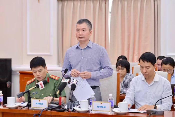 Phó Cục trưởng Cục An ninh điều tra (A09) Bộ Công an Nguyễn Tuấn Hưng. (Ảnh: NGUYỄN MẠNH)