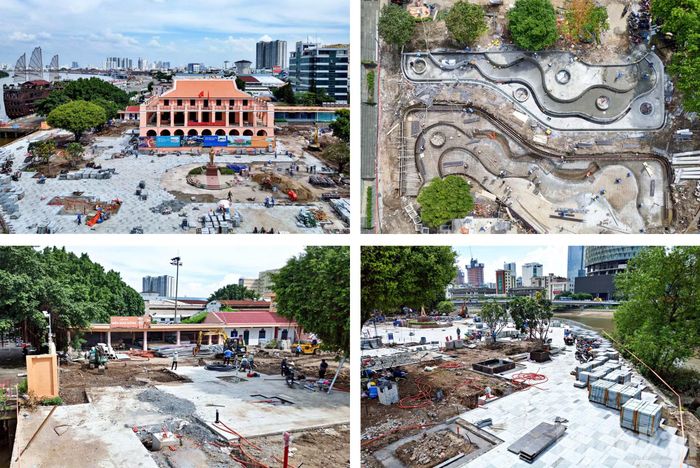 Bên trong công trường, các đơn vị đang huy động tối đa nhân lực cùng hệ thống máy móc, thiết bị để triển khai đồng loạt các hạng mục, bảo đảm tiến độ đề ra.
