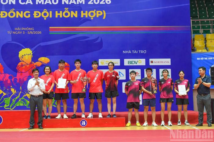 Swin Hải Phòng và Vieted 1 nhận đồng hạng Ba Giải bóng bàn toàn quốc Báo Nhân Dân mở rộng năm 2026 Cúp Phân bón Cà Mau.