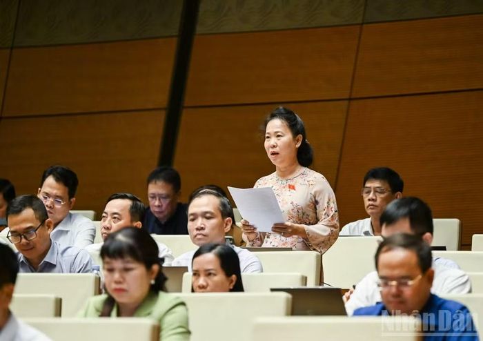 Đại biểu Quốc hội Tô Ái Vang. (Ảnh: DUY LINH)