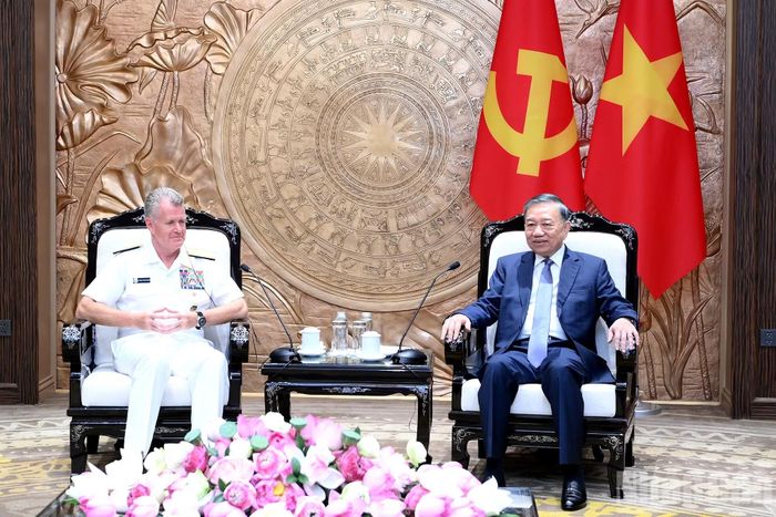 Tổng Bí thư, Chủ tịch nước Tô Lâm tiếp Đô đốc Samuel Paparo, Tư lệnh Bộ Chỉ huy Thái Bình Dương Hoa Kỳ.