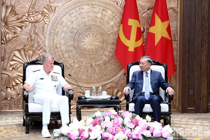 Tổng Bí thư, Chủ tịch nước Tô Lâm tiếp Đô đốc Samuel Paparo, Tư lệnh Bộ Chỉ huy Thái Bình Dương Hoa Kỳ.