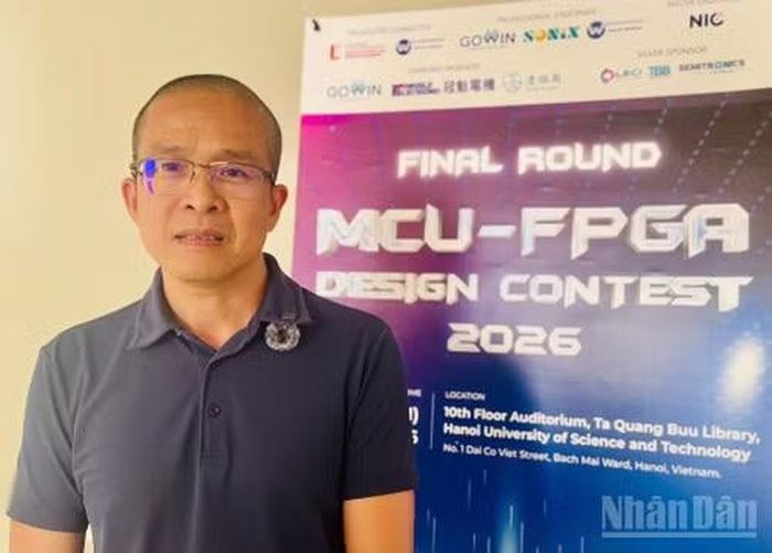 Phó Hiệu trưởng Nguyễn Đức Minh, thành viên Ban tổ chức. (Ảnh: HNV)