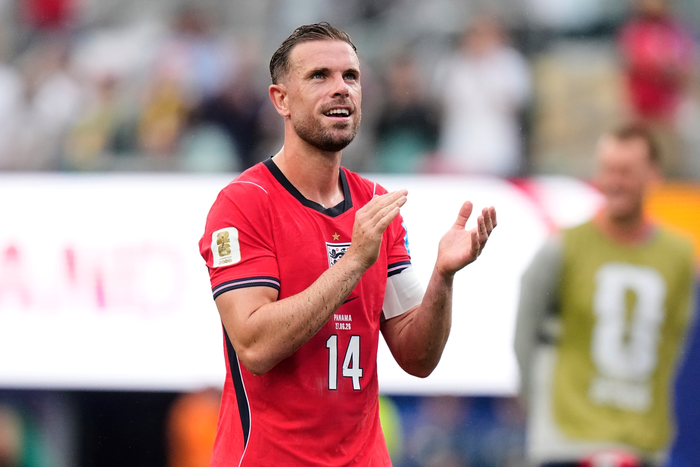 Jordan Henderson trong màu áo đội tuyển Anh tại World Cup 2026. Ảnh: AP 