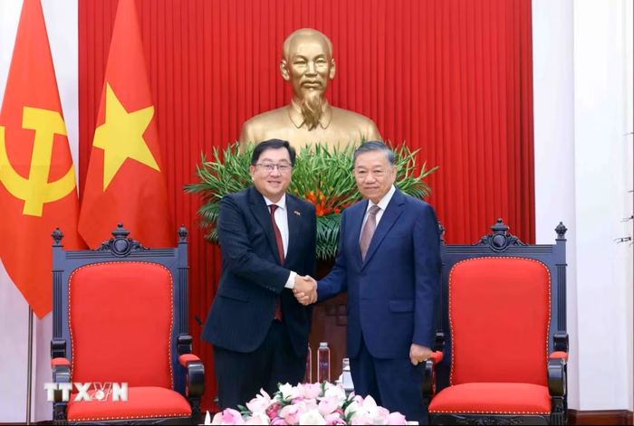 Tổng Bí thư, Chủ tịch nước Tô Lâm tiếp Đại sứ Đặc mệnh toàn quyền Malaysia tại Việt Nam Dato’ Tan Yang Thai. Ảnh: TTXVN