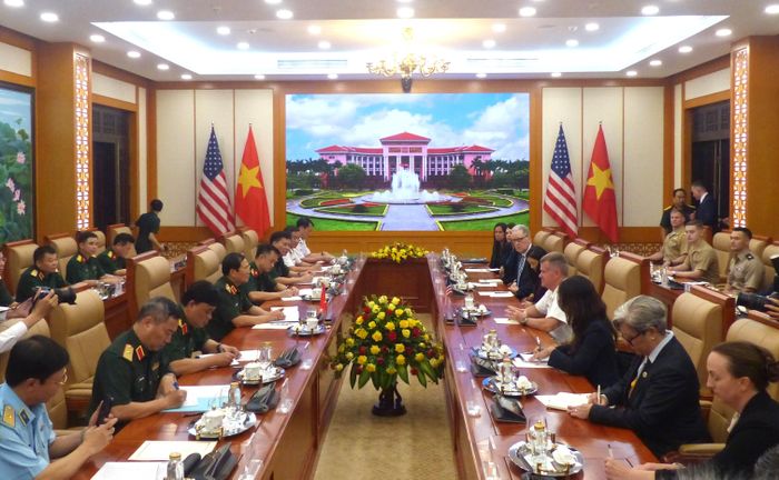 Quang cảnh cuộc hội kiến. Ảnh: TRẦN BÌNH